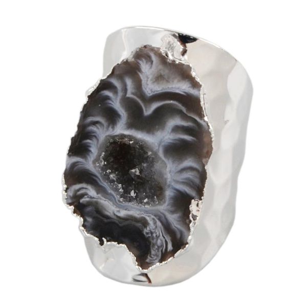 cluster rings borosa natural agates druzy open band ringe silver plated onyx gems wedding party ring, Golden;silver
cluster rings borosa natural agates druzy open band ringe silver plated onyx gems wedding party ring, Golden;silver