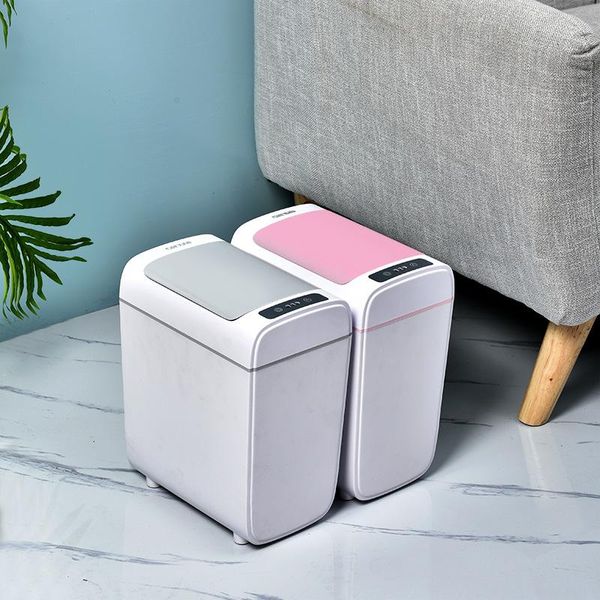 waste bins smart trash can household kick open cover usb charging living room bedroom mute kitchen bin 
waste bins smart trash can household kick open cover usb charging living room bedroom mute kitchen bin