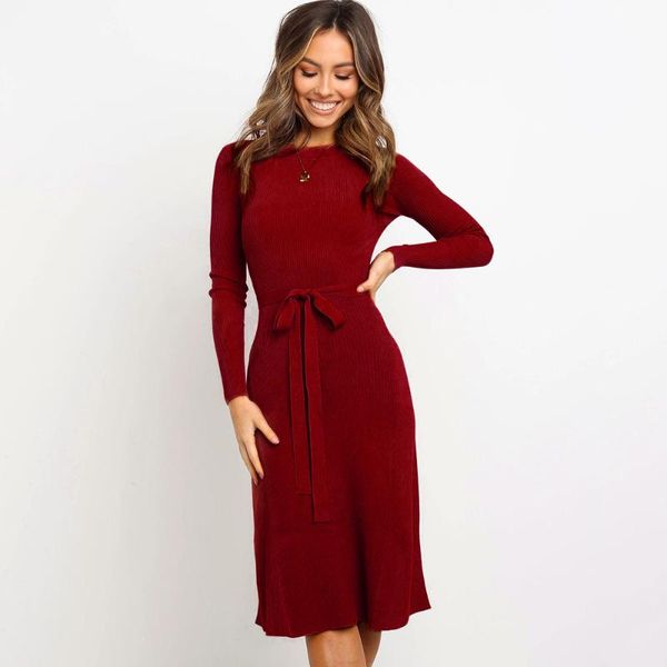 casual dresses women dress 2021 spring summer long sleeve solid o-neck female fashion slim ladies work office, Black;gray
casual dresses women dress 2021 spring summer long sleeve solid o-neck female fashion slim ladies work office, Black;gray