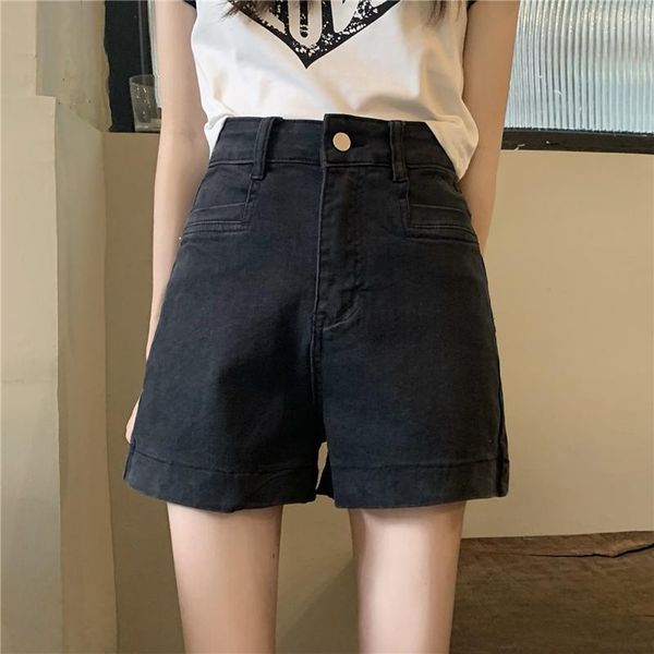 women's jeans han edition of tall waist show thin sweet cool broad black legs pants design sense fashion denim shorts # 9096, Blue 
women's jeans han edition of tall waist show thin sweet cool broad black legs pants design sense fashion denim shorts # 9096, Blue