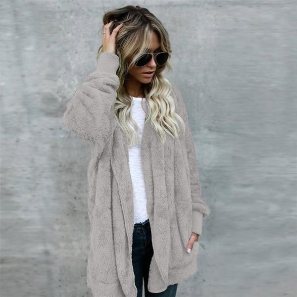 women's hoodies & sweatshirts women autumn winter solid color plush thick coat lapel long-sleeved zipper cardigan jacket fake fur loose, Black
women's hoodies & sweatshirts women autumn winter solid color plush thick coat lapel long-sleeved zipper cardigan jacket fake fur loose, Black