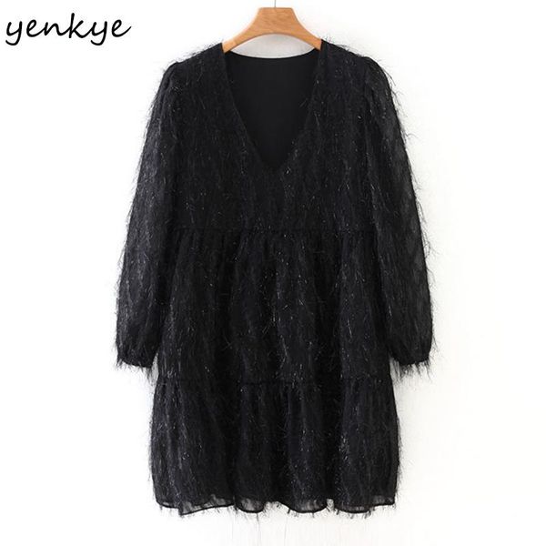 fashion women vintage black tassel dress semi-sheer long sleeve v neck a-line mini plus size vestido casual dresses, Black;gray
fashion women vintage black tassel dress semi-sheer long sleeve v neck a-line mini plus size vestido casual dresses, Black;gray