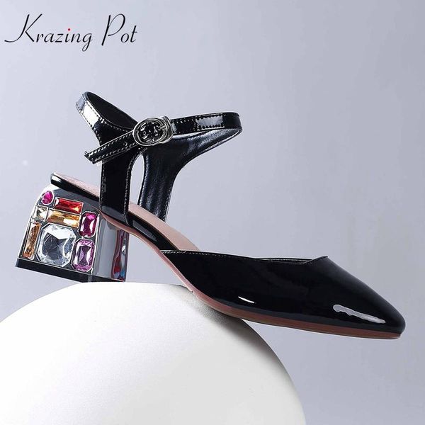 dress shoes krazing pot vintage genuine leather round toe colorful crystal high heels diamond-studded gladiator young girl women sandals l31, Black
dress shoes krazing pot vintage genuine leather round toe colorful crystal high heels diamond-studded gladiator young girl women sandals l31, Black