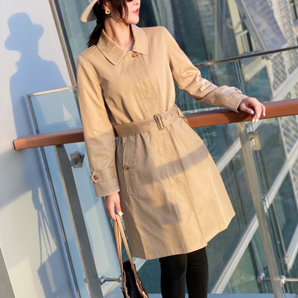 women's trench coats long classic windbreaker waterproof british new high-end english style autumn winter gabadian solid color s07, Tan;black
women's trench coats long classic windbreaker waterproof british new high-end english style autumn winter gabadian solid color s07, Tan;black