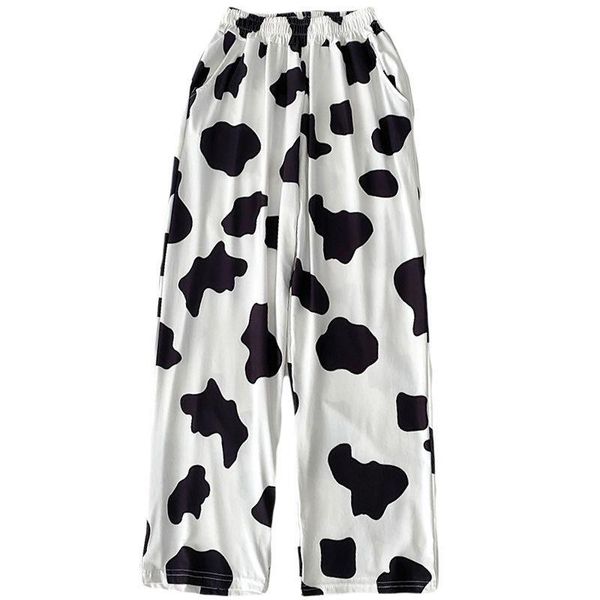 women's pants & capris 2021 summer cows pattern wide-leg korean style loose trend casual trousers student cropped, Black;white
women's pants & capris 2021 summer cows pattern wide-leg korean style loose trend casual trousers student cropped, Black;white