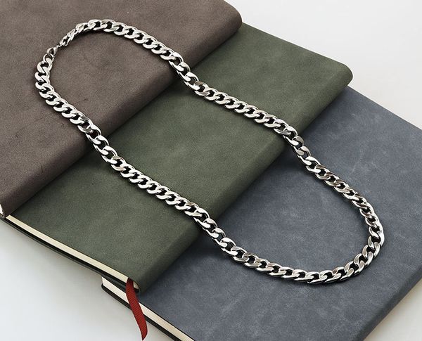 2022 men women hiphop titanium steel necklace 1cm width chain simple fashion high street rough cuban chain accessories 21121707r, Silver
2022 men women hiphop titanium steel necklace 1cm width chain simple fashion high street rough cuban chain accessories 21121707r, Silver
