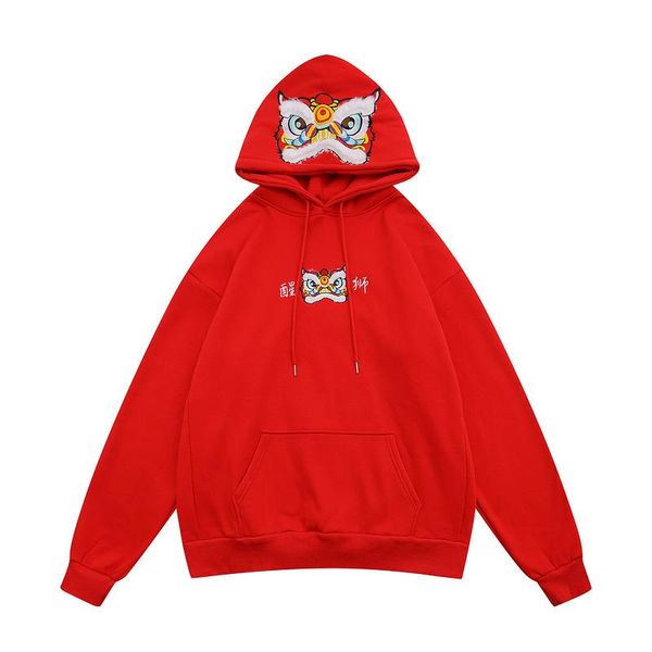 men's hoodies & sweatshirts china oriental lion dance embroidery hooded sweatshirt hip hop hoodie 2021 autumn cotton casual streetwear, Black
men's hoodies & sweatshirts china oriental lion dance embroidery hooded sweatshirt hip hop hoodie 2021 autumn cotton casual streetwear, Black