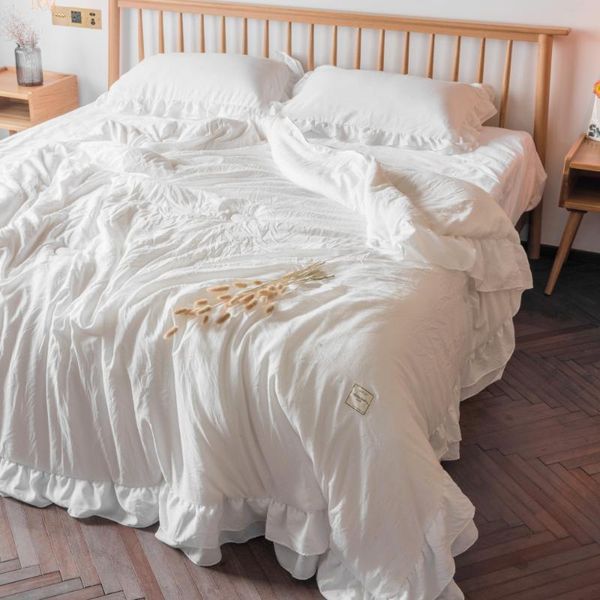 1pc summer comforter or quilt set washed cotton double ruffles decor bedspread patchword bedclothes for adults home textile comforters & set
1pc summer comforter or quilt set washed cotton double ruffles decor bedspread patchword bedclothes for adults home textile comforters & set