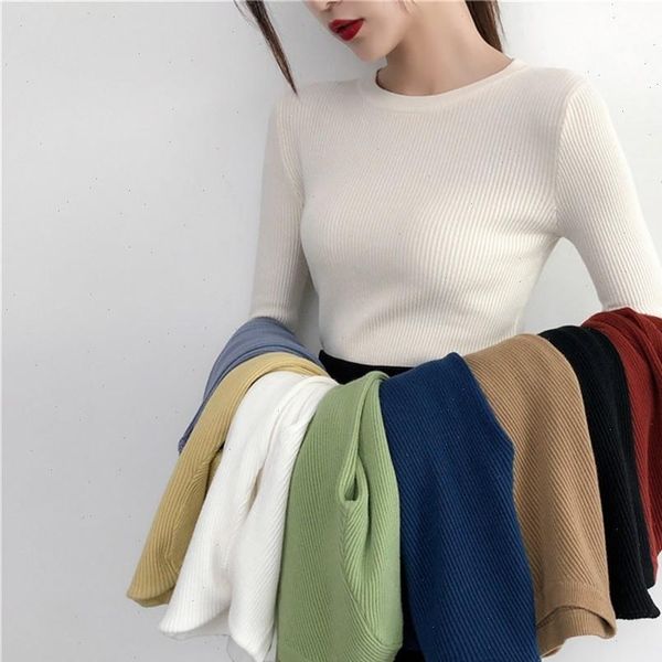 woman sweaters womens sweater winter warm stretch slim knit bottoming shirt fall casual long sleeve o neck women clothing, White;black
woman sweaters womens sweater winter warm stretch slim knit bottoming shirt fall casual long sleeve o neck women clothing, White;black
