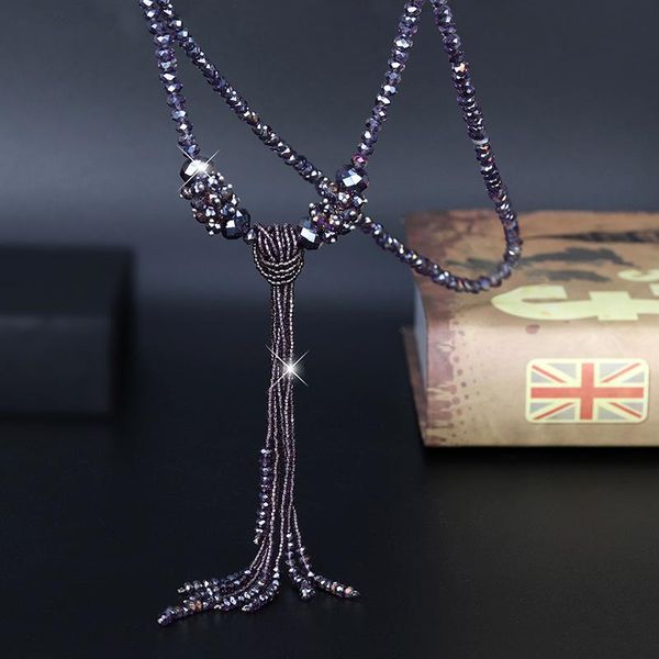pendant necklaces 2021 summer women graceful crystal beads tassel necklace fashion joker long sweater chain kpop vintage choker jewelry, Silver
pendant necklaces 2021 summer women graceful crystal beads tassel necklace fashion joker long sweater chain kpop vintage choker jewelry, Silver