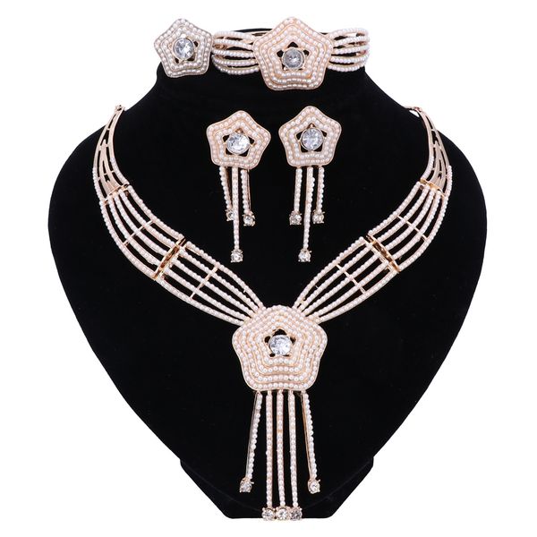 women imitation pearl jewelry set trendy statement necklace for party wedding boho crystal fashion link chain direct selling, Black
women imitation pearl jewelry set trendy statement necklace for party wedding boho crystal fashion link chain direct selling, Black