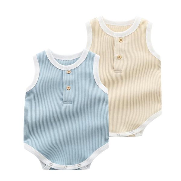 rompers infant bodysuit baby boys clothing summer casual sleeveless solid playsuit soft cotton color o-neck toddle, Blue
rompers infant bodysuit baby boys clothing summer casual sleeveless solid playsuit soft cotton color o-neck toddle, Blue