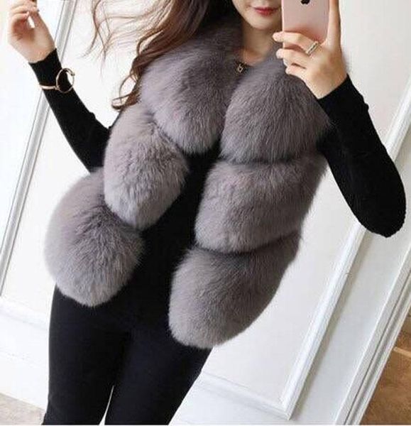 women's fur & faux vest woman natural genuine coat for real jacket waistcoat, Black
women's fur & faux vest woman natural genuine coat for real jacket waistcoat, Black