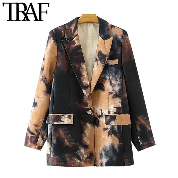 women fashion single button graffiti print blazer coat vintage long sleeve pockets female outerwear chic 210507, White;black
women fashion single button graffiti print blazer coat vintage long sleeve pockets female outerwear chic 210507, White;black