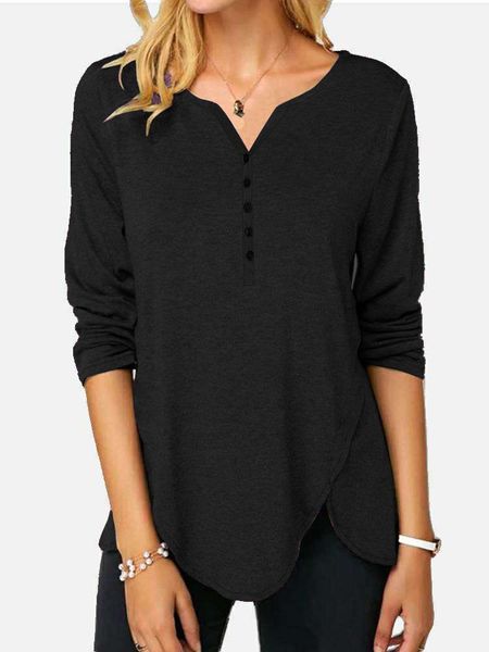 women's blouses & shirts femmes élé loisirs t-shirt style décontracté couleur unie épissure boutons à manches longues grande taille fem, White
women's blouses & shirts femmes élé loisirs t-shirt style décontracté couleur unie épissure boutons à manches longues grande taille fem, White