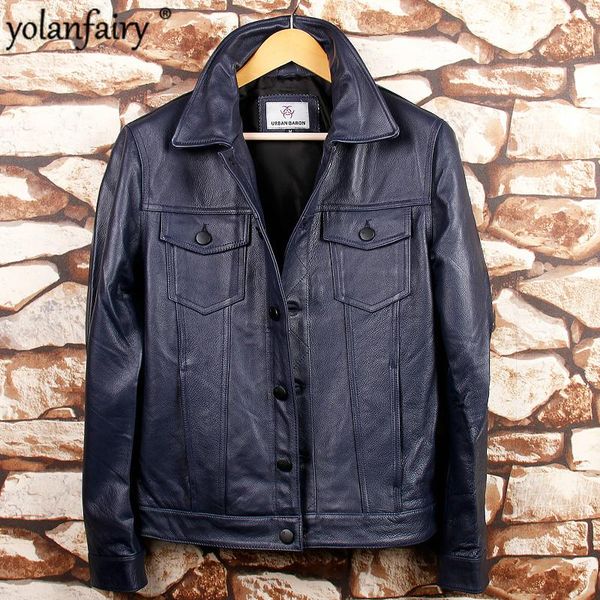 men's leather & faux genuine jacket men real cow coat for slim short style of smart casual 2021 spring and autumn1213 pwx61, Black
men's leather & faux genuine jacket men real cow coat for slim short style of smart casual 2021 spring and autumn1213 pwx61, Black