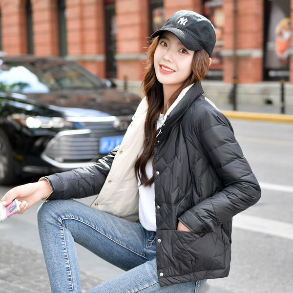 women's down & parkas ailegogo autumn women ultra light white duck short jacket stand collar winter female slim single breasted coat ou, Black
women's down & parkas ailegogo autumn women ultra light white duck short jacket stand collar winter female slim single breasted coat ou, Black