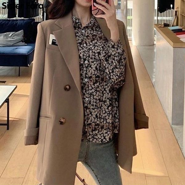 women's suits & blazers sister fara elegant notched loose blazer spring long sleeve suit fashion solid autumn ladies casual jacket coat, White;black
women's suits & blazers sister fara elegant notched loose blazer spring long sleeve suit fashion solid autumn ladies casual jacket coat, White;black