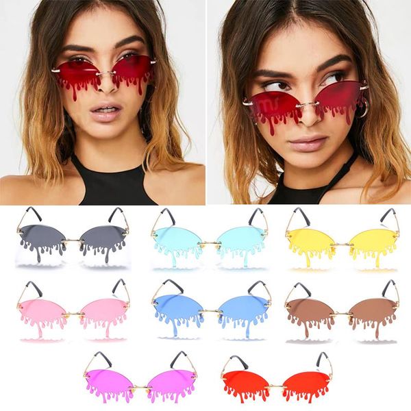 ladies rimless sunglasses fashion retro steampunk men's irregular teardrop glasses combination optional color uv400, White;black
ladies rimless sunglasses fashion retro steampunk men's irregular teardrop glasses combination optional color uv400, White;black