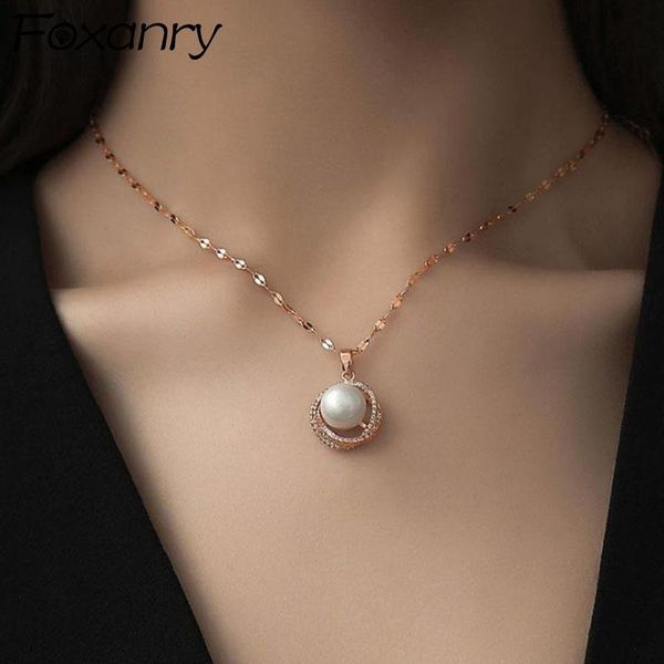 chains foxanry 925 sterling silver clavicle chain necklace for women trendy elegant charm creative sparkling zircon pearl bride jewelry
chains foxanry 925 sterling silver clavicle chain necklace for women trendy elegant charm creative sparkling zircon pearl bride jewelry