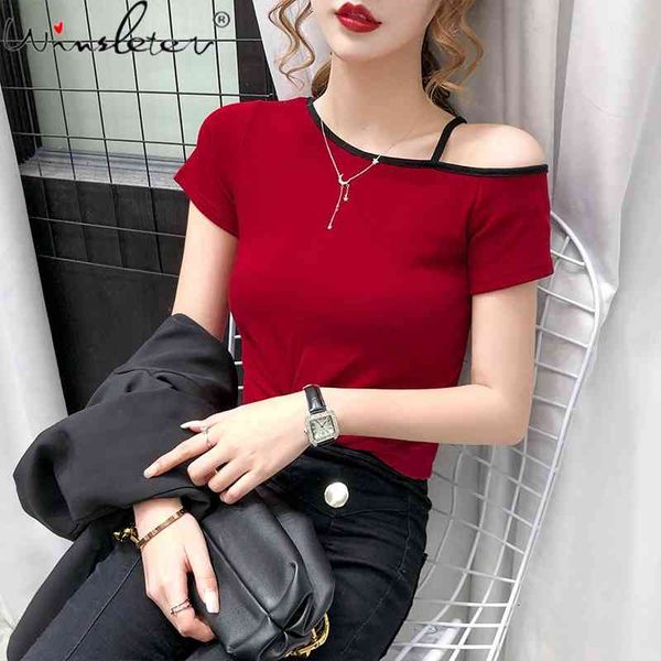 women's t-shirt summer cotton short european clothes girls off shoulder knotted crop women sleeve tees t12108a sbgt, White
women's t-shirt summer cotton short european clothes girls off shoulder knotted crop women sleeve tees t12108a sbgt, White