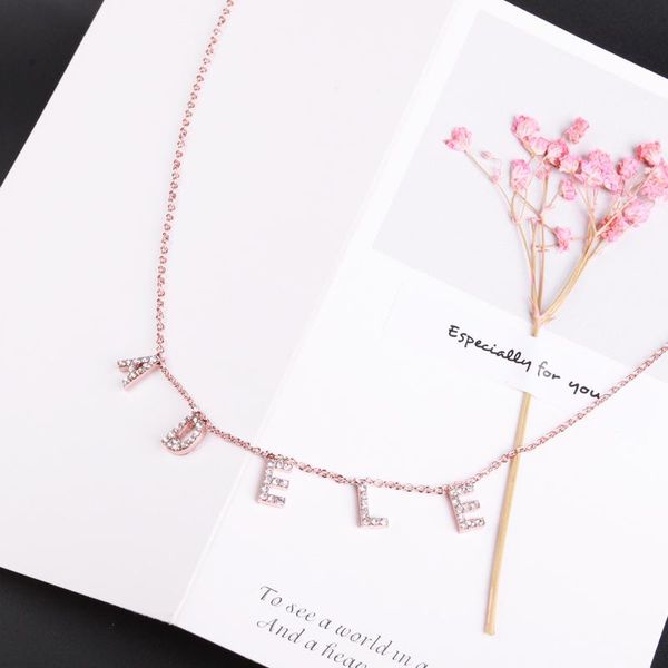 chains personalized necklace custom name rhinestone letter gift for lover, Silver
chains personalized necklace custom name rhinestone letter gift for lover, Silver