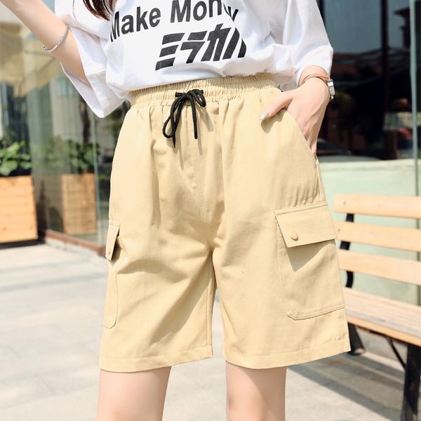 women's shorts overalls female 2021 summer wide leg straight student style slim loose korean casual fashion large size, White;black
women's shorts overalls female 2021 summer wide leg straight student style slim loose korean casual fashion large size, White;black
