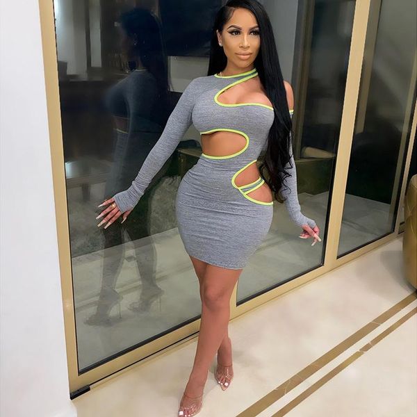 cut out long sleeve bandage bodycon mini dresses women 2021 autumn fashion patchwork design party night club dress casual, Black;gray
cut out long sleeve bandage bodycon mini dresses women 2021 autumn fashion patchwork design party night club dress casual, Black;gray