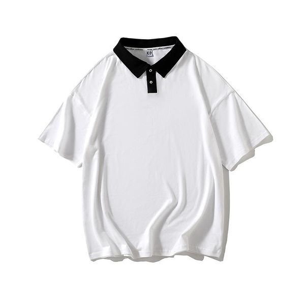 women's polos 100% cotton women short sleeve shirt drop shoulder contrast collar lady 2021 summer female plus size oversize, White
women's polos 100% cotton women short sleeve shirt drop shoulder contrast collar lady 2021 summer female plus size oversize, White