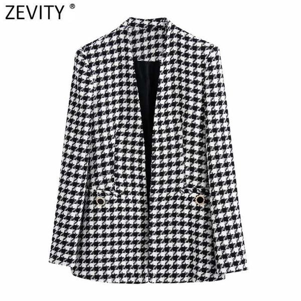 zevity women vintage houndstooth plaid print open stitching tweed woolen coat female chic outwear slim jackets ct781 211020, Black
zevity women vintage houndstooth plaid print open stitching tweed woolen coat female chic outwear slim jackets ct781 211020, Black