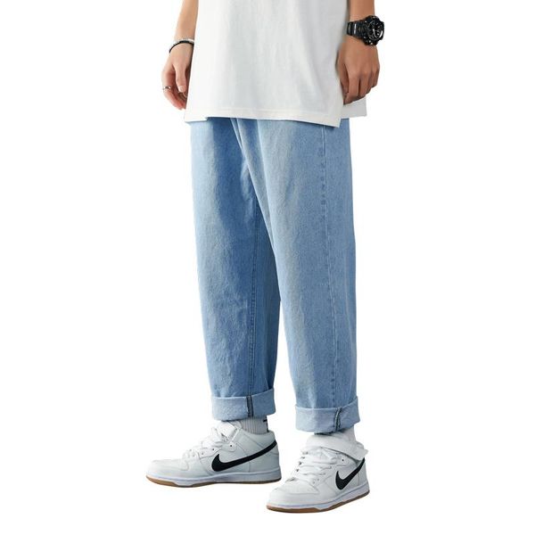 men's pants straight loose cotton stretch thin denim jeans spring summer business casual large size lightweight, Black
men's pants straight loose cotton stretch thin denim jeans spring summer business casual large size lightweight, Black