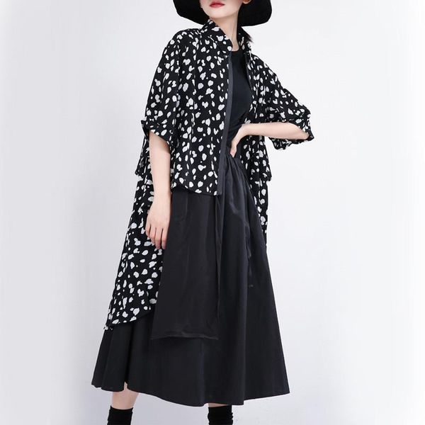 women's blouses & shirts loose casual women plus size ladies chiffon print female fake two pieces irregular top, White
women's blouses & shirts loose casual women plus size ladies chiffon print female fake two pieces irregular top, White