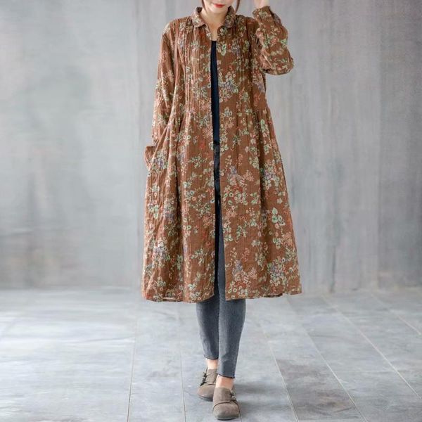 casual dresses fairynatural women plus size cotton floral print village long sleeve ladies single breasted shirt dress 2021 autumn, Black;gray
casual dresses fairynatural women plus size cotton floral print village long sleeve ladies single breasted shirt dress 2021 autumn, Black;gray