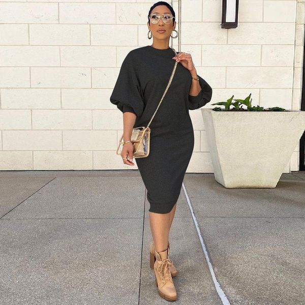 casual dresses women dress autumn 2021 long lantern sleeves loose large-size solid color o-neck vestido feminino donsignet, Black;gray
casual dresses women dress autumn 2021 long lantern sleeves loose large-size solid color o-neck vestido feminino donsignet, Black;gray