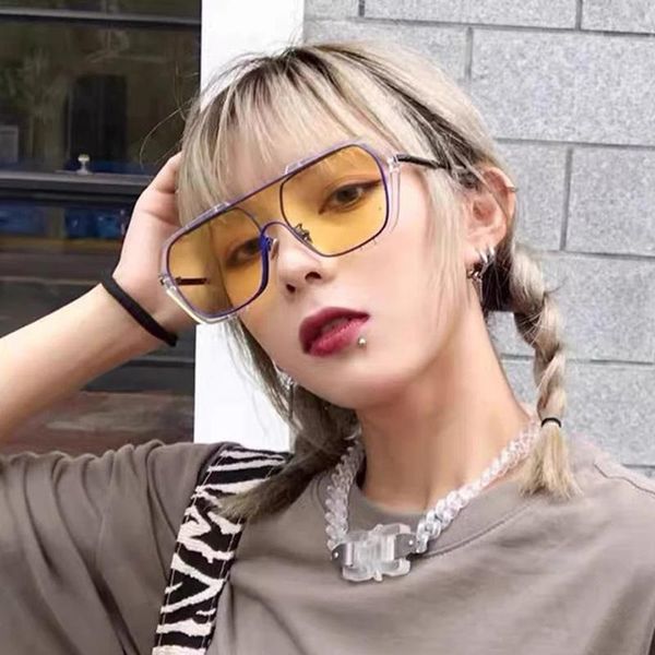 sunglasses square women oversized retro yellow lens eyewear metal frame sun glasses for female designer uv400, White;black
sunglasses square women oversized retro yellow lens eyewear metal frame sun glasses for female designer uv400, White;black