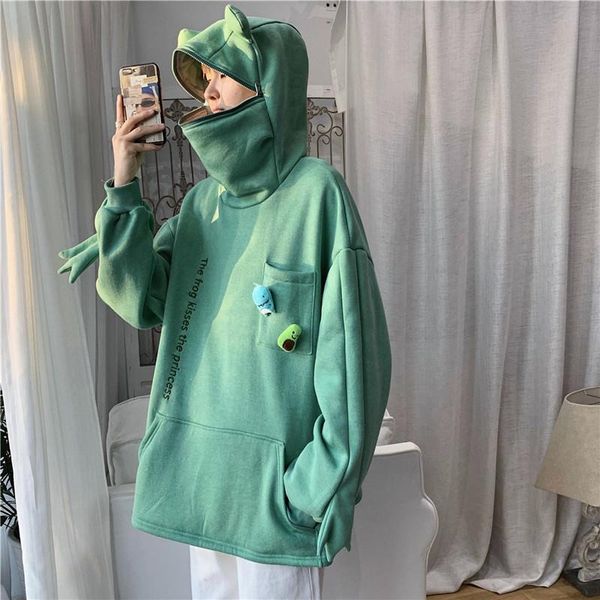 mens sweater dark department men's frog sweater hooded oversize sense couple's autumn dress fried street coat, Black
mens sweater dark department men's frog sweater hooded oversize sense couple's autumn dress fried street coat, Black