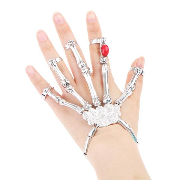 charm bracelets 1pc steam punk bracelet for men gothic hand skull skeleton elasticity adjustable couple women bangles jewelry, Golden;silver
charm bracelets 1pc steam punk bracelet for men gothic hand skull skeleton elasticity adjustable couple women bangles jewelry, Golden;silver