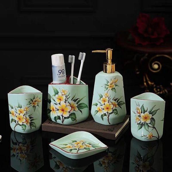chinese flowers five piece set bathroom ceramic soap dish washroom accessories gargle cup toothbrush holder dispenser bath accessory
chinese flowers five piece set bathroom ceramic soap dish washroom accessories gargle cup toothbrush holder dispenser bath accessory