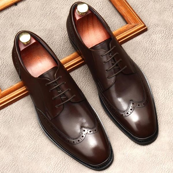black coffee color man casual party shoes lance up oxford brogues formal genuine leather wedding business men dress shoe
black coffee color man casual party shoes lance up oxford brogues formal genuine leather wedding business men dress shoe