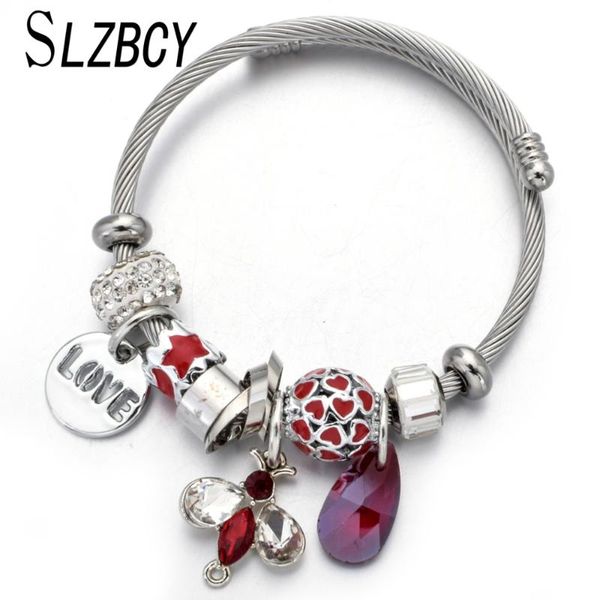 fashion crystal animal charm silver color bracelets bangle love pendant beads stainless steel bracelet for women jewelry gift, Black
fashion crystal animal charm silver color bracelets bangle love pendant beads stainless steel bracelet for women jewelry gift, Black