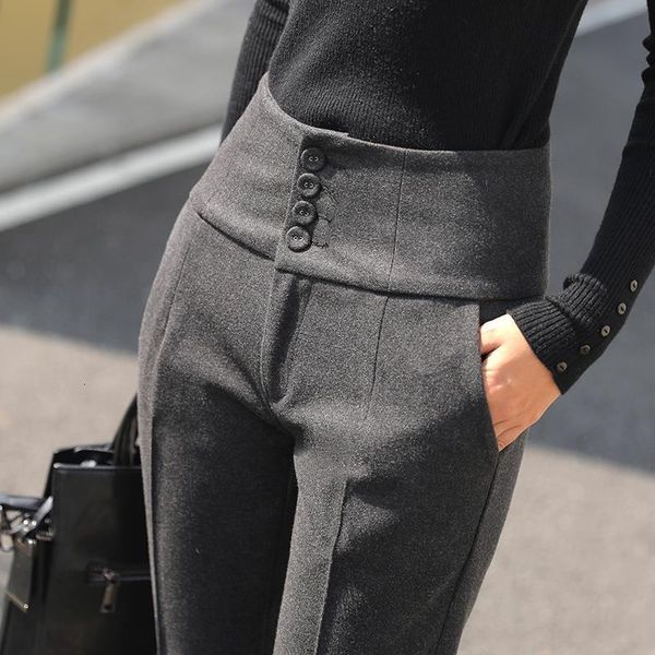 women's pants & capris woolen women autumn winter casual suit ankle-tied straight high waist cropped vintage streetwear uuhv, Black;white
women's pants & capris woolen women autumn winter casual suit ankle-tied straight high waist cropped vintage streetwear uuhv, Black;white