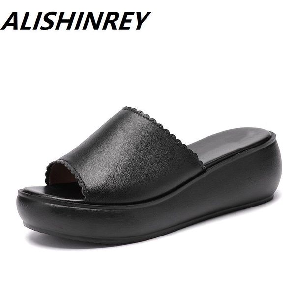 slippers alishinrey women's slipper 2021 summer shoes women wedges heels fashion genuine leather platform, Black
slippers alishinrey women's slipper 2021 summer shoes women wedges heels fashion genuine leather platform, Black