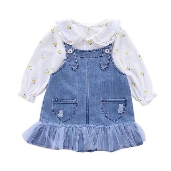 kids girls clothes outfit sets children baby sling skirt + shirt two-piece floral suit dress for girl clothing, White
kids girls clothes outfit sets children baby sling skirt + shirt two-piece floral suit dress for girl clothing, White