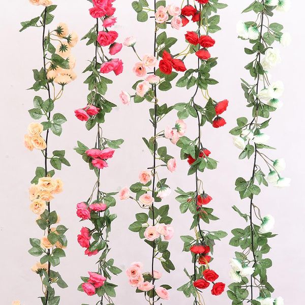 180cm flower garland string with leaves for home hanging decor artificial flowers rose ivy vine wedding real touch decorative & wreaths
180cm flower garland string with leaves for home hanging decor artificial flowers rose ivy vine wedding real touch decorative & wreaths