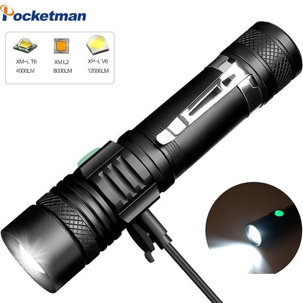 powerful torch ultra bright linterna t6/l2/v6 rechargeable by 18650 battery flashlights torches
powerful torch ultra bright linterna t6/l2/v6 rechargeable by 18650 battery flashlights torches