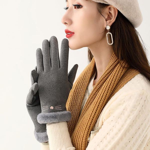 five fingers gloves 2021 autumn and winter fingerless women fashion arm warmer velvet thickened finger driving touch derong, Blue;gray
five fingers gloves 2021 autumn and winter fingerless women fashion arm warmer velvet thickened finger driving touch derong, Blue;gray