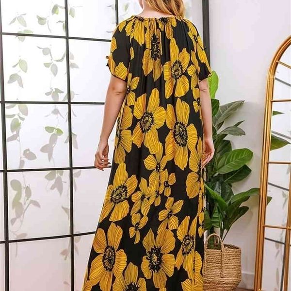 vintage fashion floral print dresses women summer plus size casual o-neck short sleeve elegant retro robe femme, Black;gray
vintage fashion floral print dresses women summer plus size casual o-neck short sleeve elegant retro robe femme, Black;gray