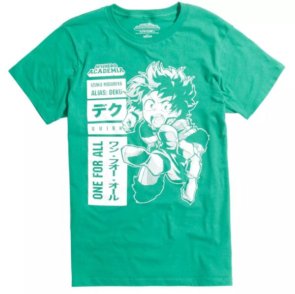 anime my hero academia izuku one for all t-shirt new authentic & official, White;black
anime my hero academia izuku one for all t-shirt new authentic & official, White;black