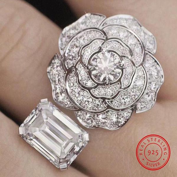 wedding rings 925 sterling silver rose flower for women crystal cubic zirconia adjustable band luxury engagement ring jewelry, Slivery;golden
wedding rings 925 sterling silver rose flower for women crystal cubic zirconia adjustable band luxury engagement ring jewelry, Slivery;golden