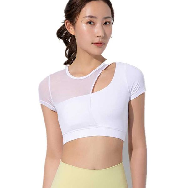 yoga outfit summer mesh stitching sports t shirts quick dry gym training fitness tight running crop with padded
yoga outfit summer mesh stitching sports t shirts quick dry gym training fitness tight running crop with padded